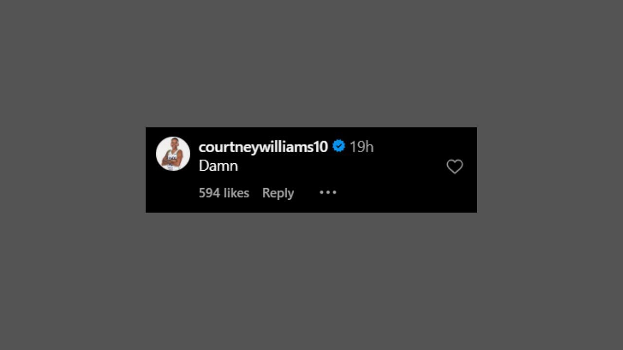 Courtney Williams comments on Sun's loss against LIberty. (Credits: @connecticutsun/Instagram)